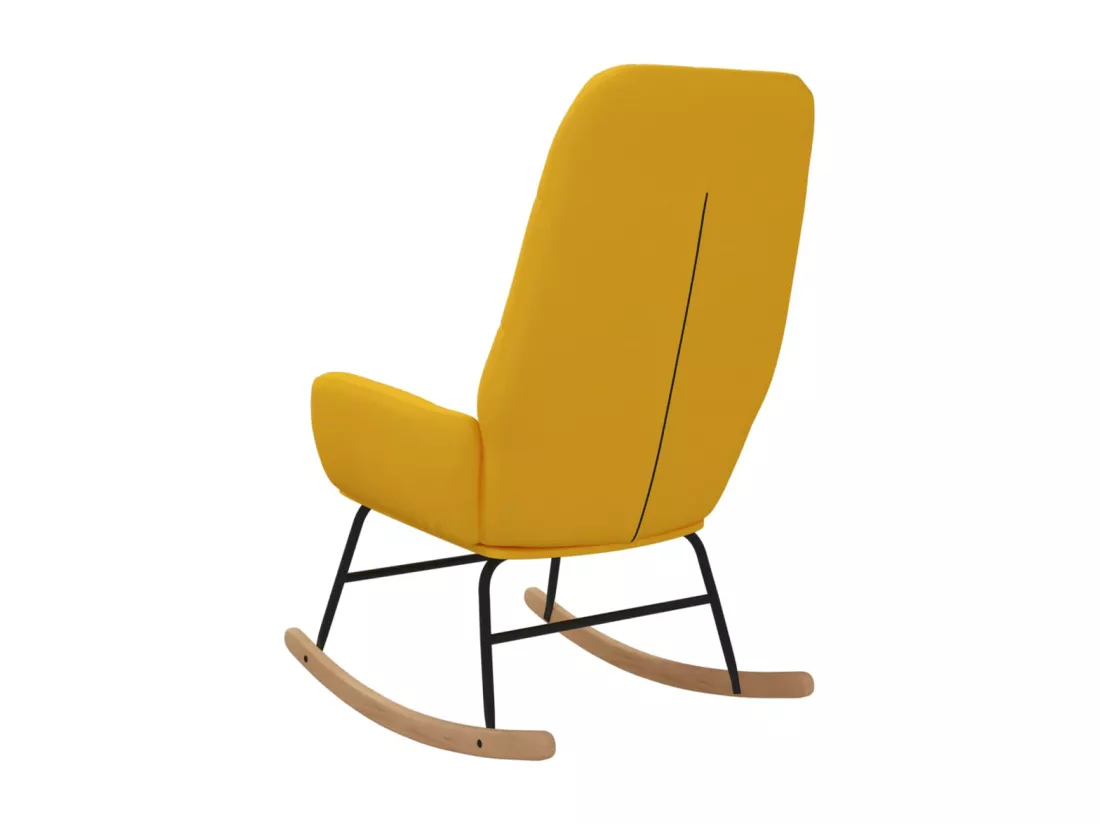Chaise à bascule Jaune moutarde Tissu