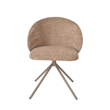 KARWEI eetkamerstoel Noa Swiffle taupe stof draaibaar
