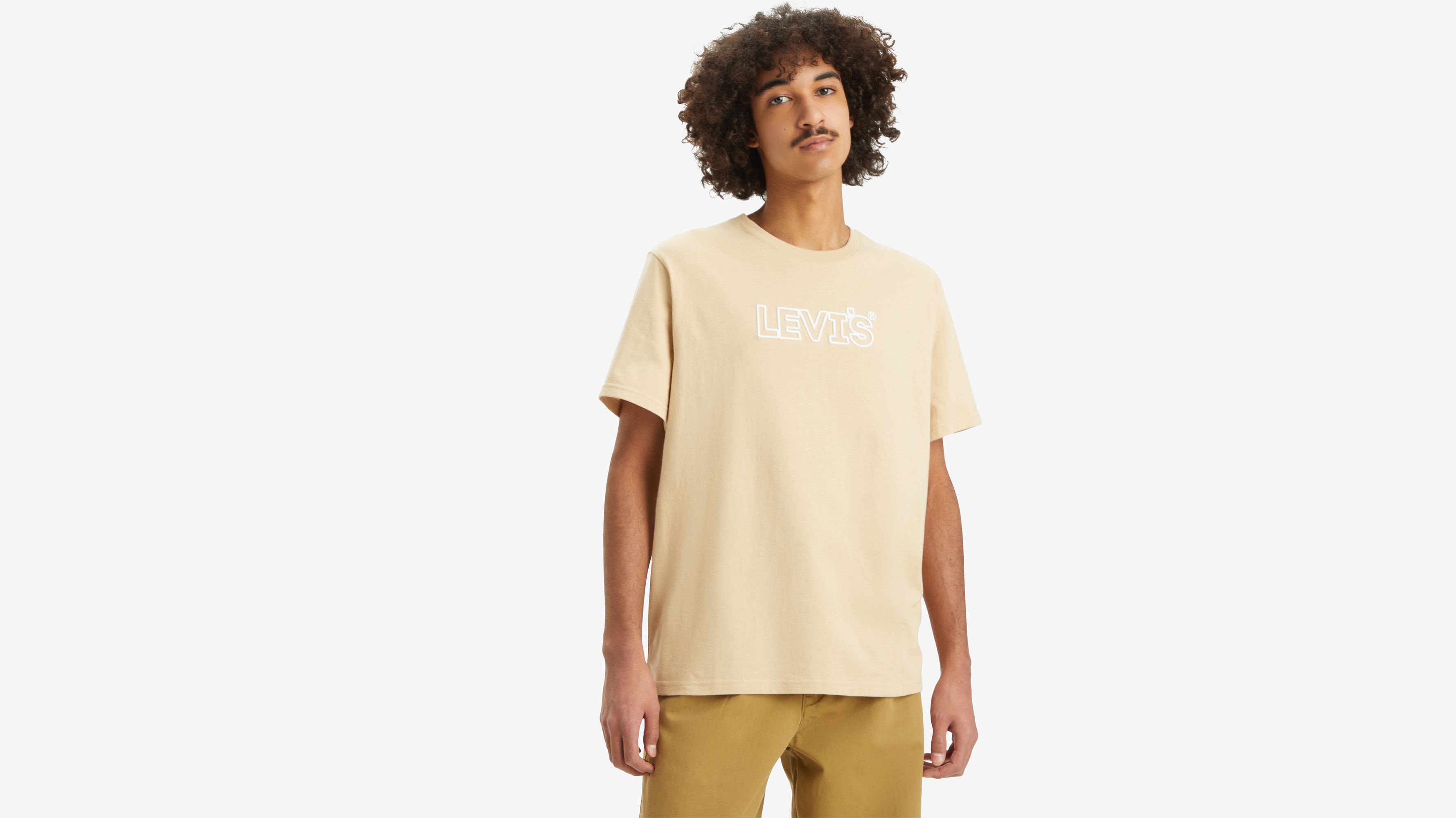 T-shirt graphique Relaxed - Corded Headline Safari - kaki