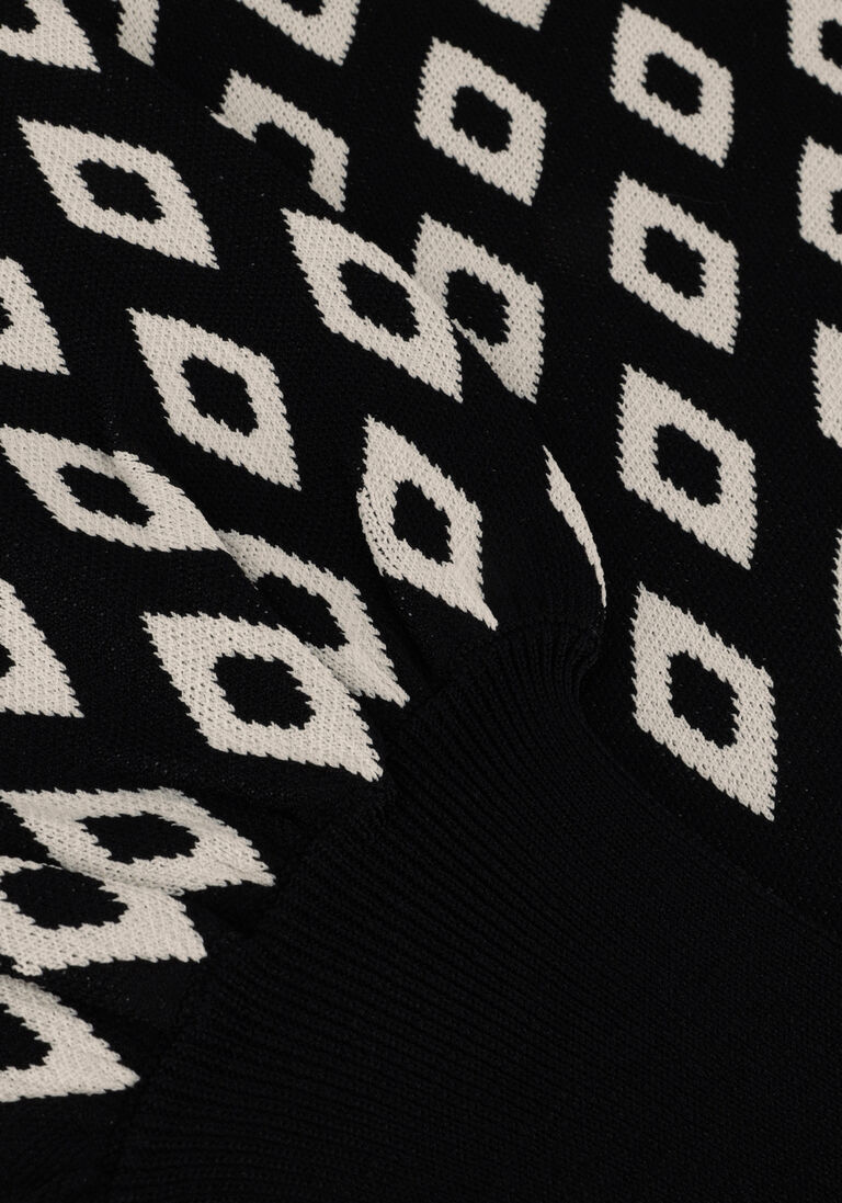 SUMMUM zwarte summum trui argyle v-neck sweater viscose polyamide knit