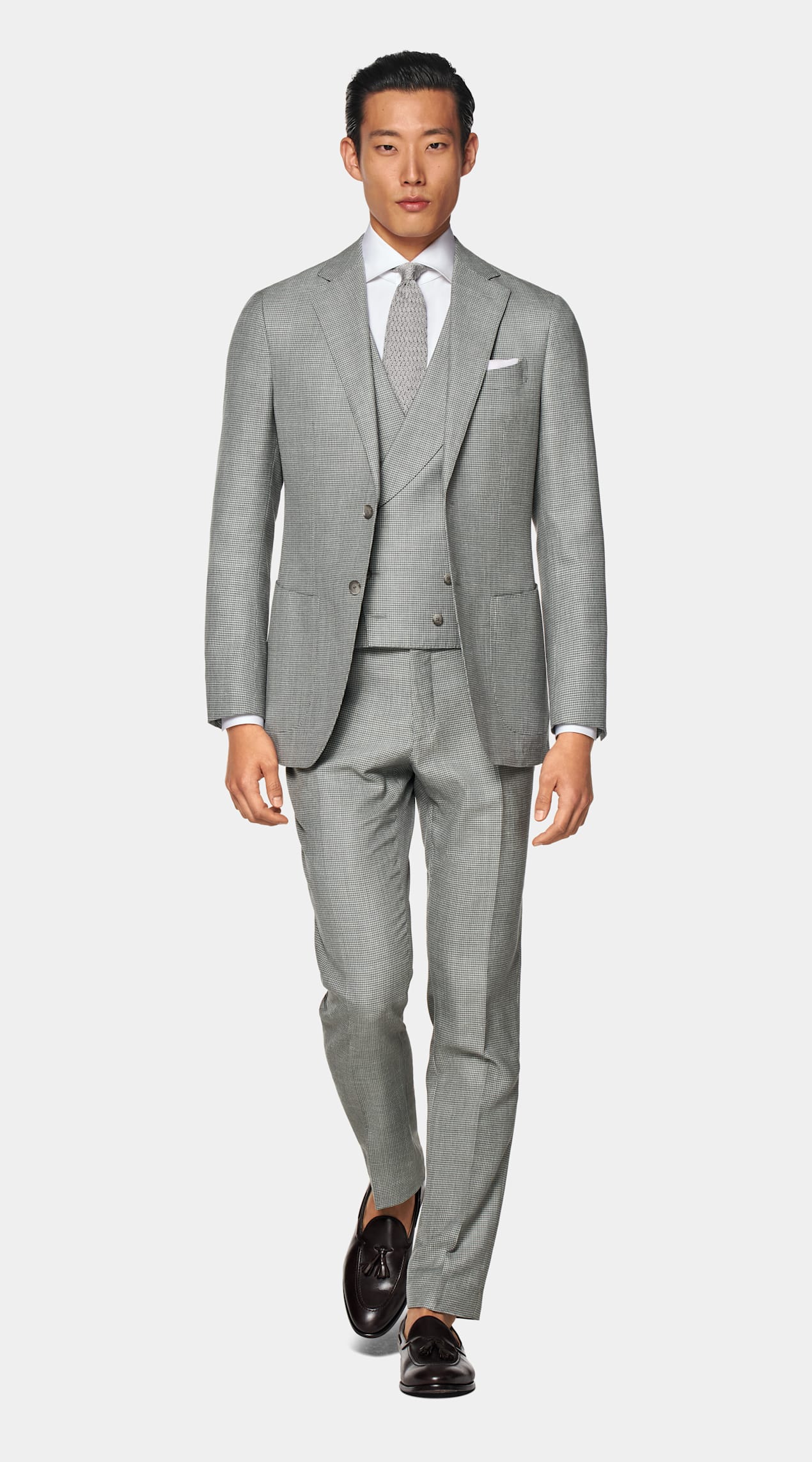 Gilet de costume gris clair