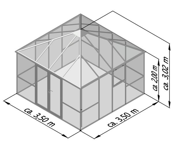 KGT Gewächshaus-Pavillon PaviLux 3,50 x 3,50
