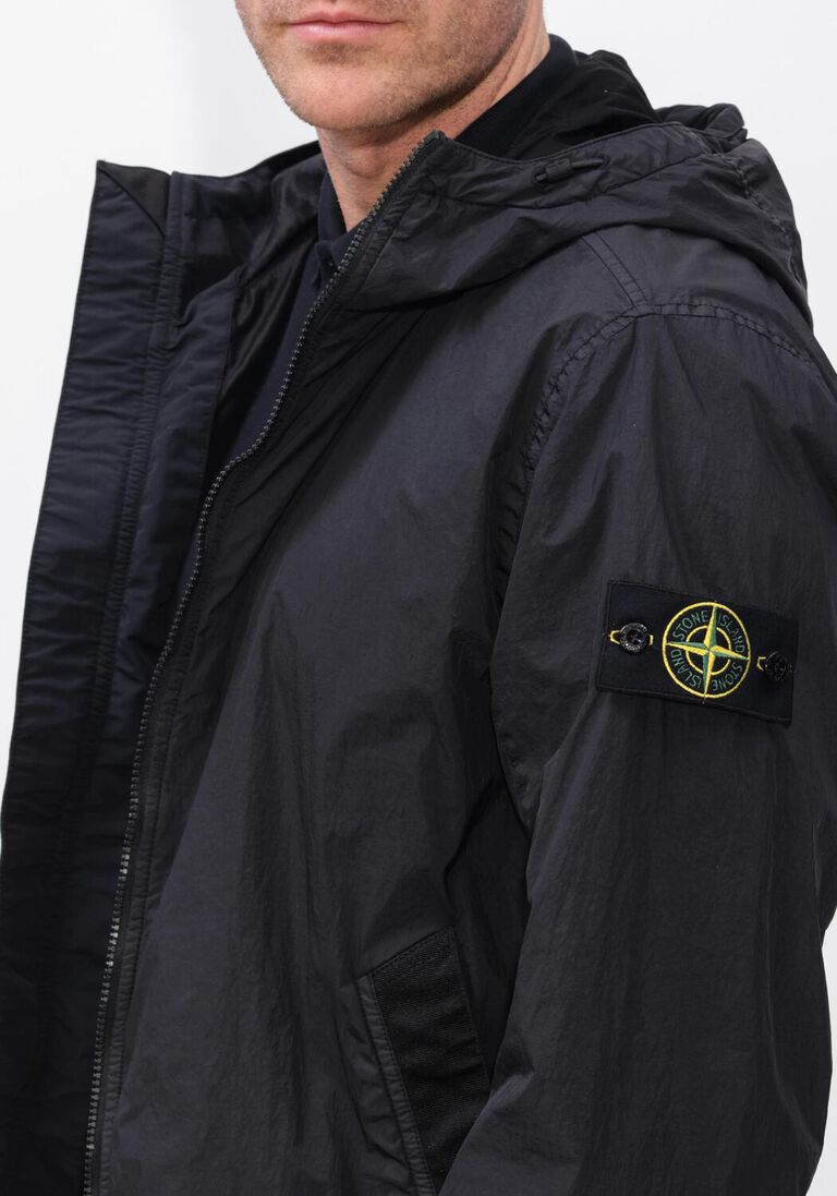 zwarte stone island gewatteerde jas jacket s0a23