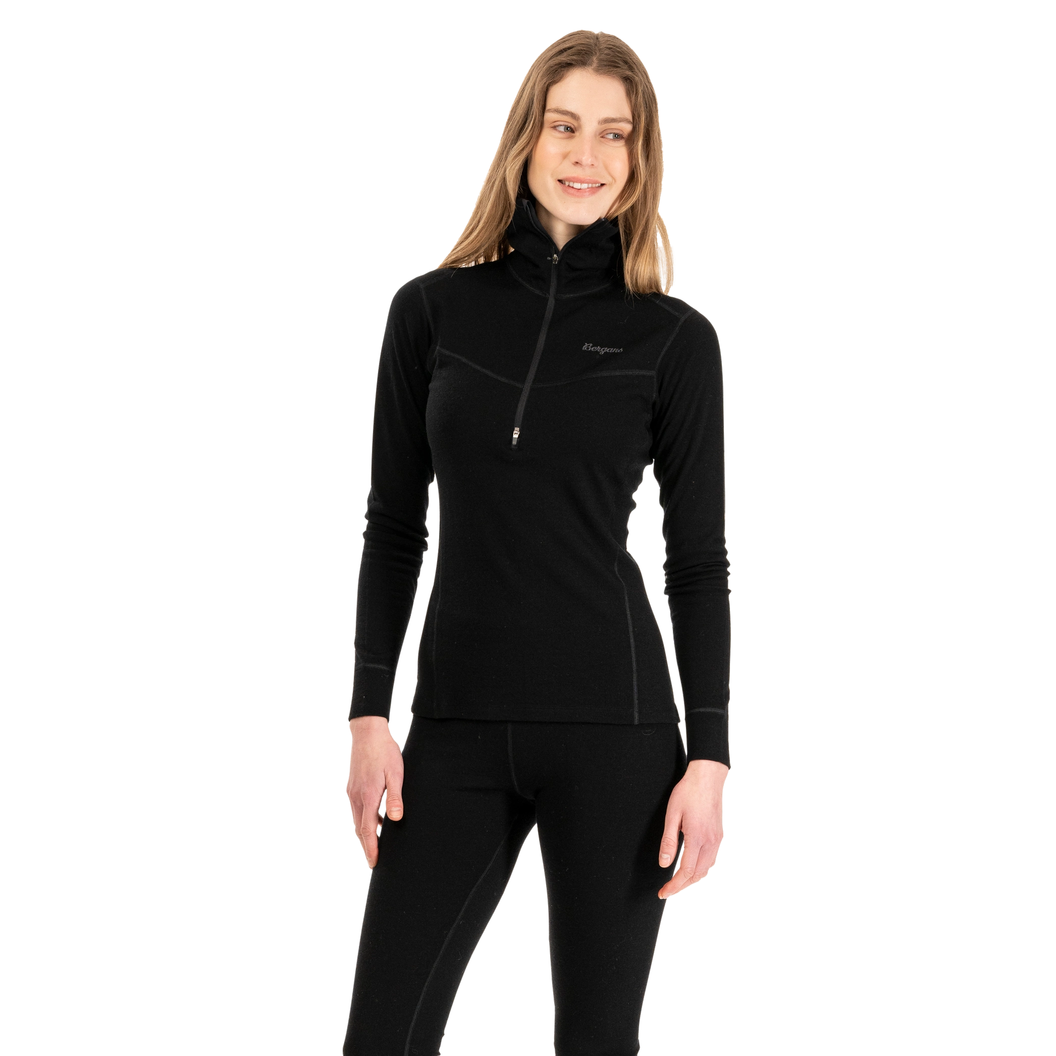 Inner:Dual Merino Half Zip Women Black