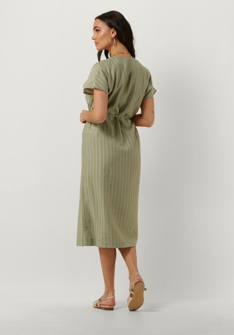 OBJECT groene object midi jurk objamanda re s/l dress