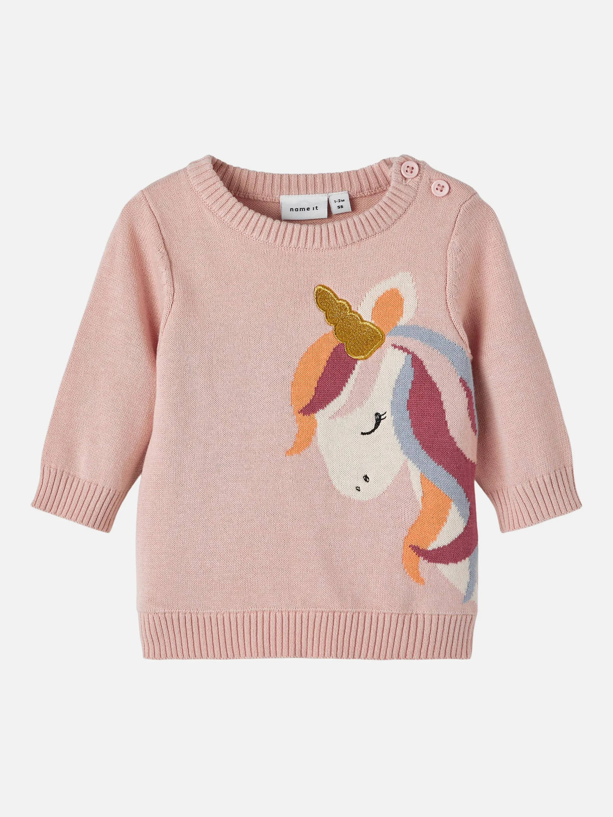 Mädchen Strickpullover mit Einhornmotiv