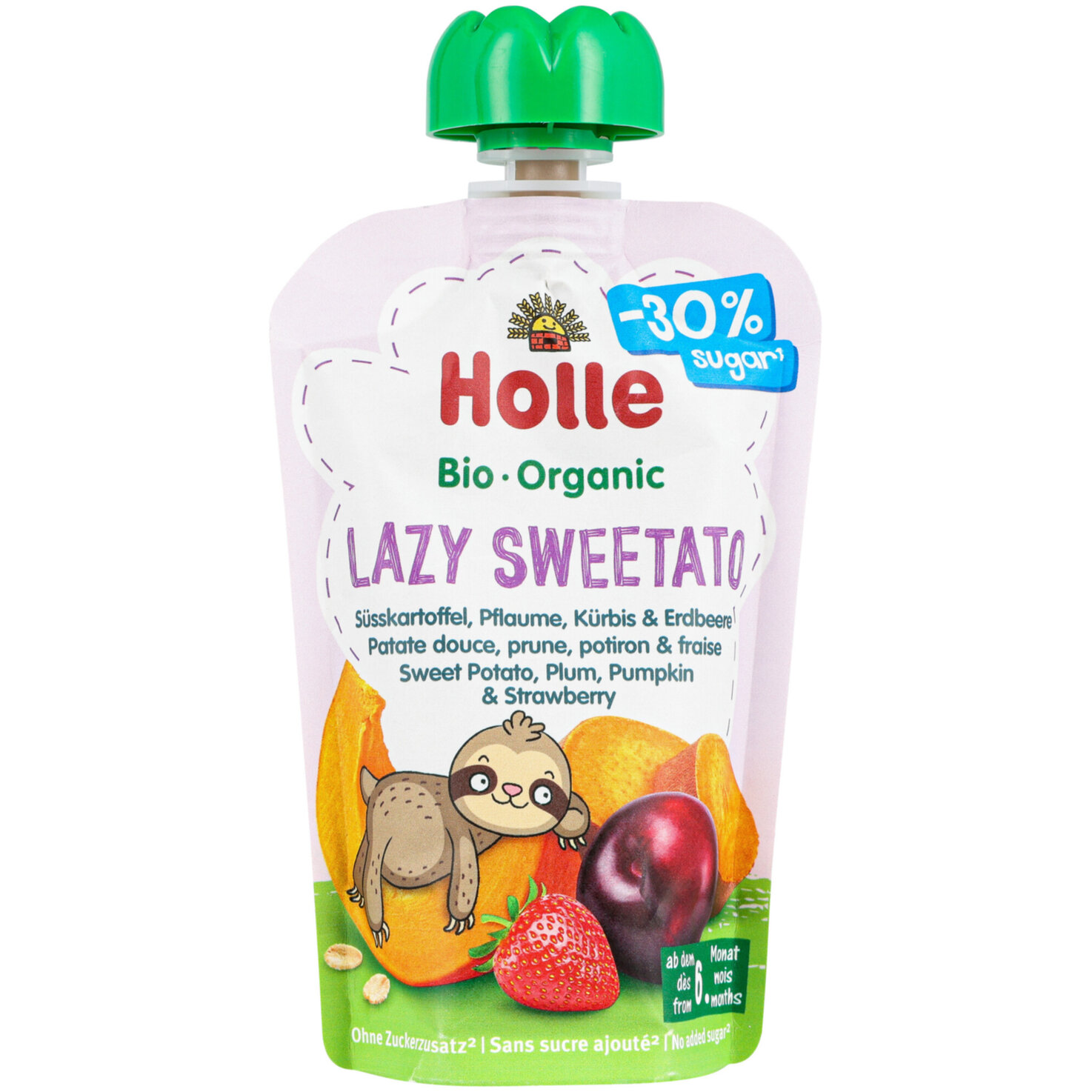 Holle Quetschie Lazy Sweetato Süsskartoffel, Pflaume, Kürbis & Erdbeer 6+ Monate