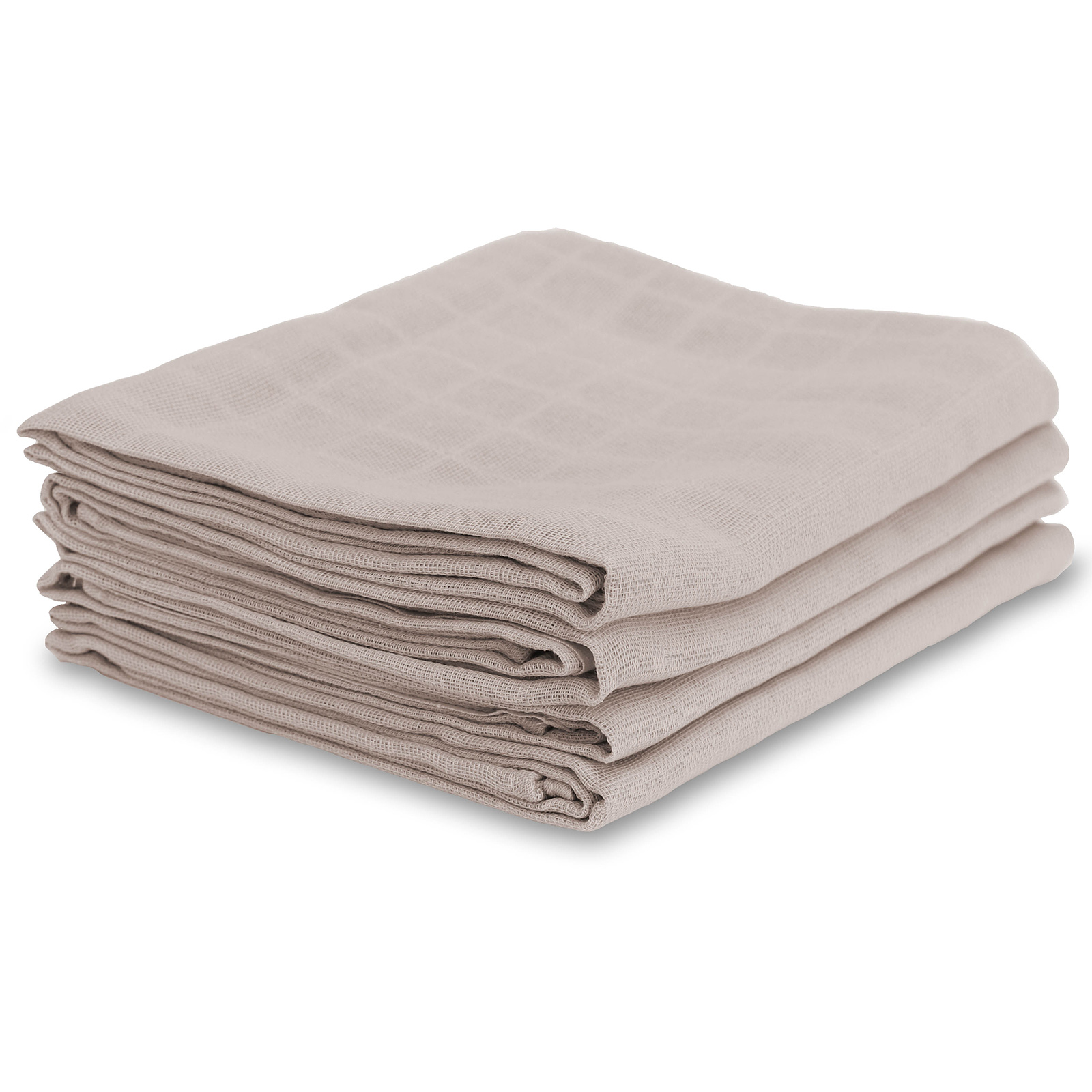 4er-Pack Mullwindeln - beige - Baumwolle - 80x80 cm