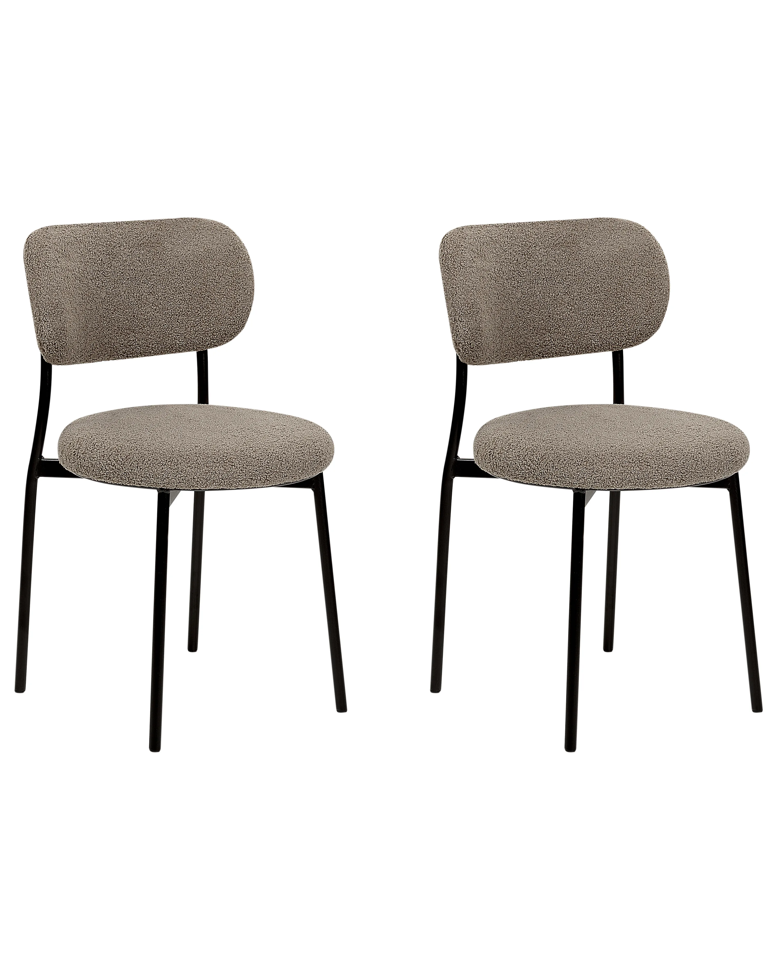 Set van 2 eetkamerstoelen CASEY Bouclé Taupe