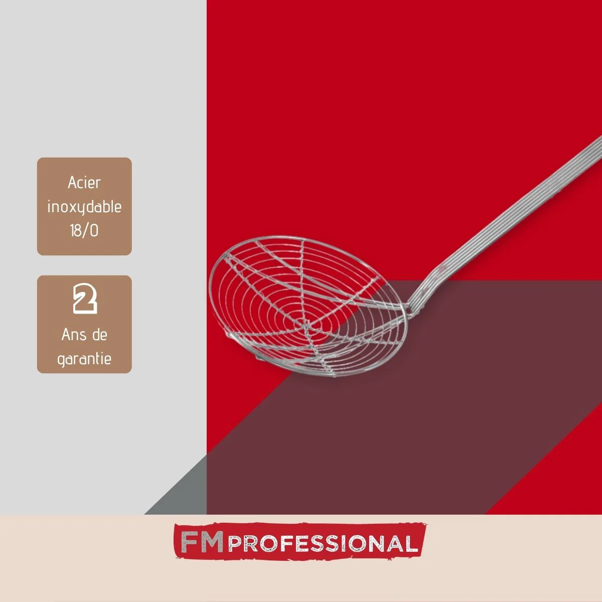 Ecumoire de cuisine inox 46,5 cm l Divers FM Professional