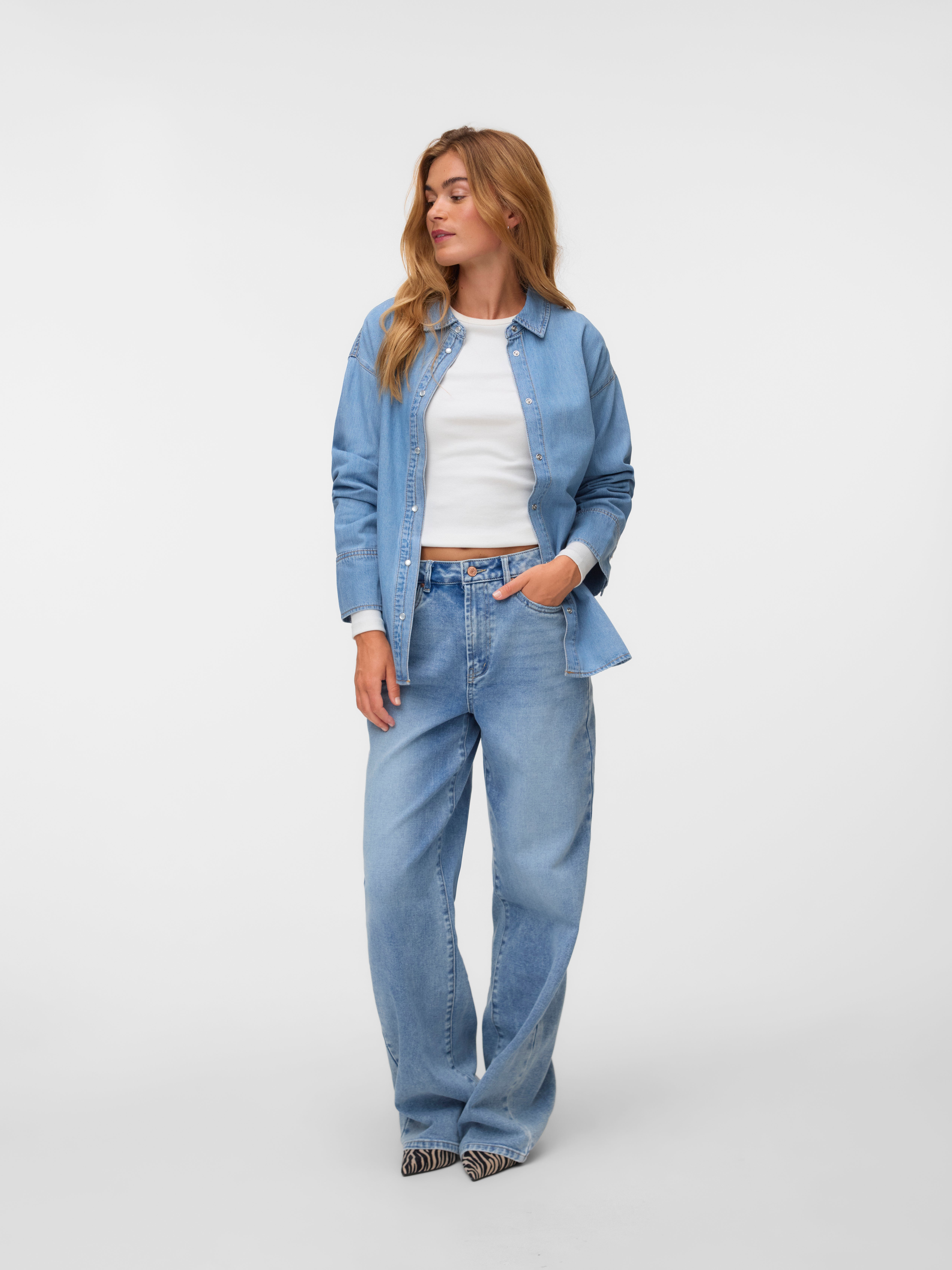 VMPAULA Denim overhemd