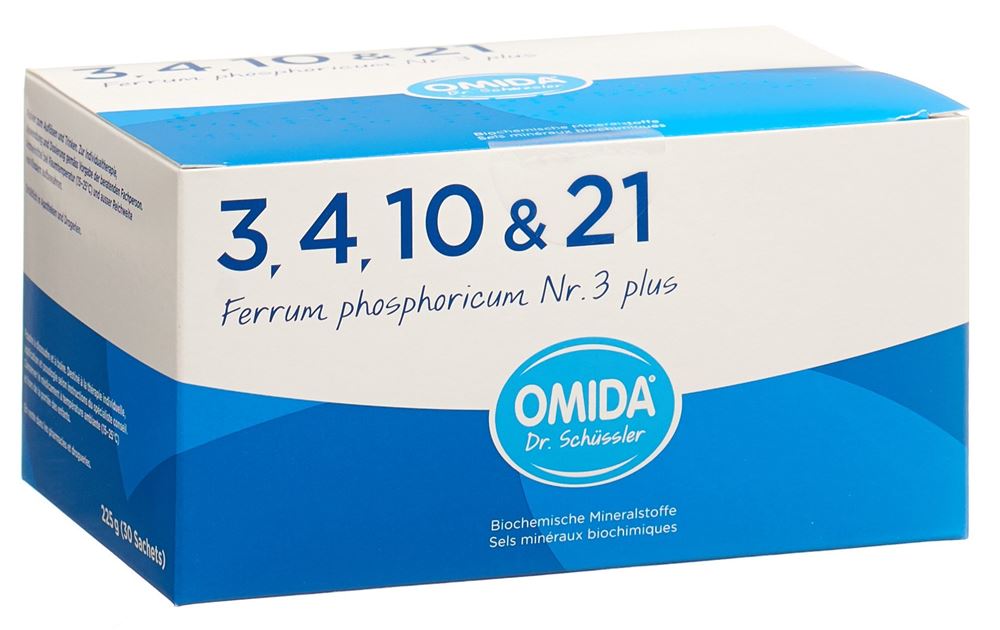 Omida Nr3 Ferrum phosphoricum plus<br>30 Stück, Beutel, Pulver