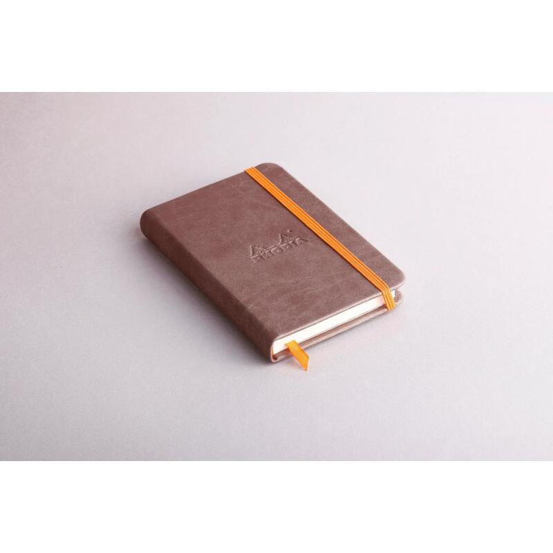 Rhodiarama carnet rembordé rigide 9 x14 cm 192 pages 90 g fermeture élastique