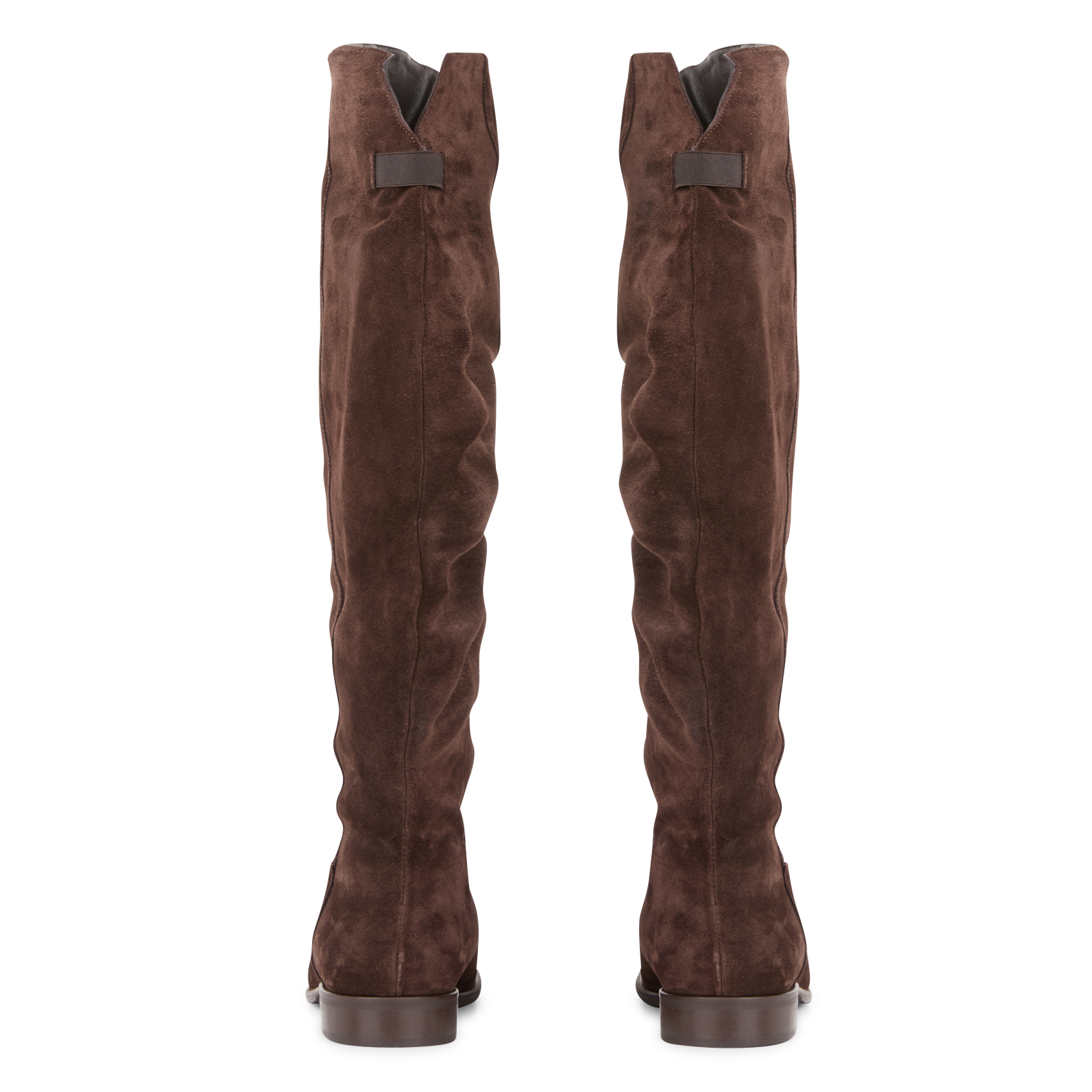 LAUREN - Bottes en cuir velours | Marron