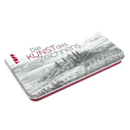 Topp Die Kunst des Zeichnens - Zeichenmaterial mit Metalldose