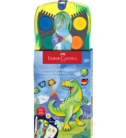 Faber-Castell Wasserfarbe - Dinosaur - 12 Farben + Chinesisch Wh