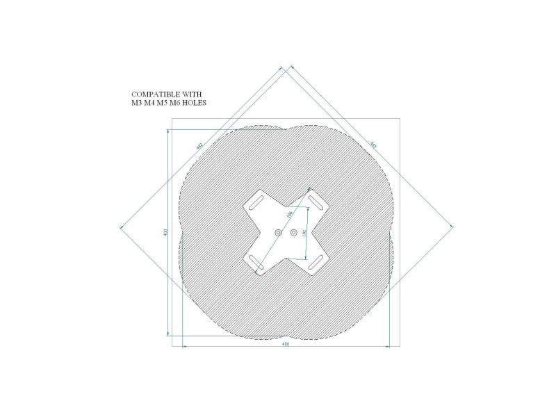 Euromet Deckenhalterung ARAKNO Maxi Weiss Universelle Beamer-Deckenhalterung, weiss