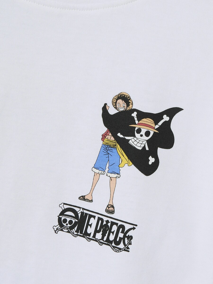 DÊ UM NOME A ESTE ITEM<br>Camiseta de manga curta, estampa One Piece