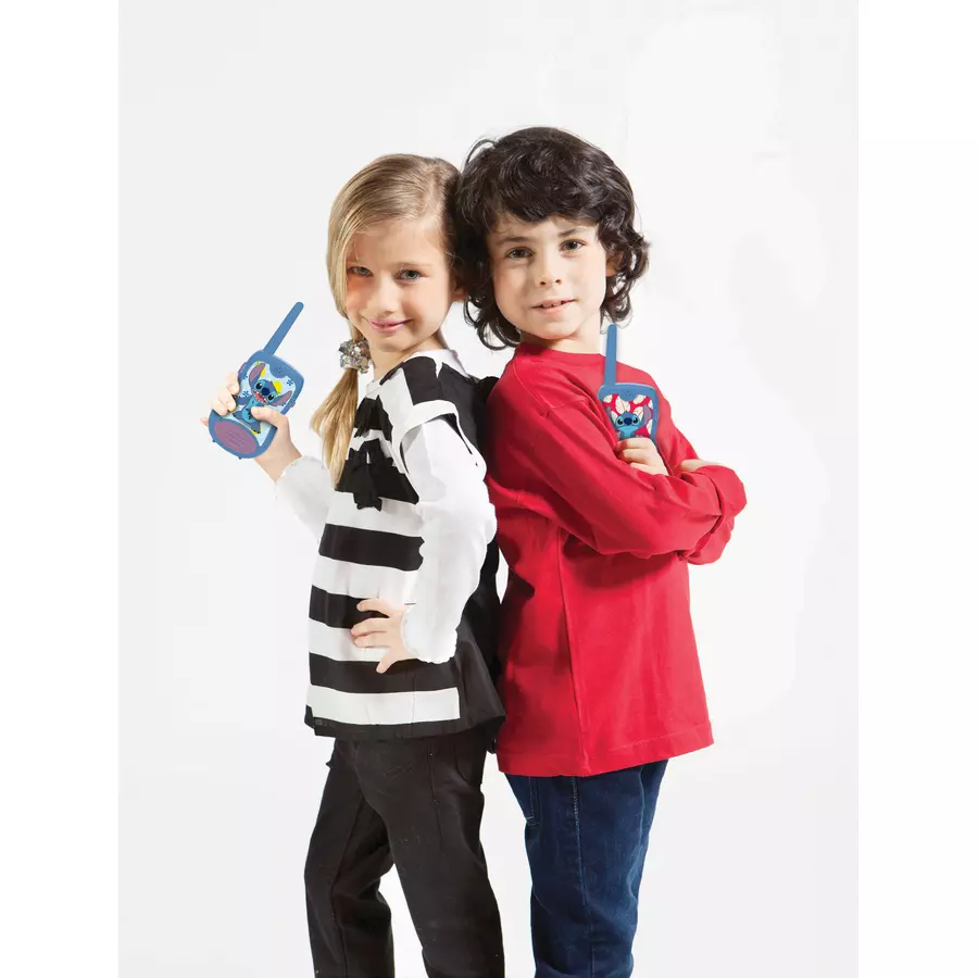 LEXIBOOK Stich 2 Walkie-Talkies 120m Reichweite mit Gürtelclip