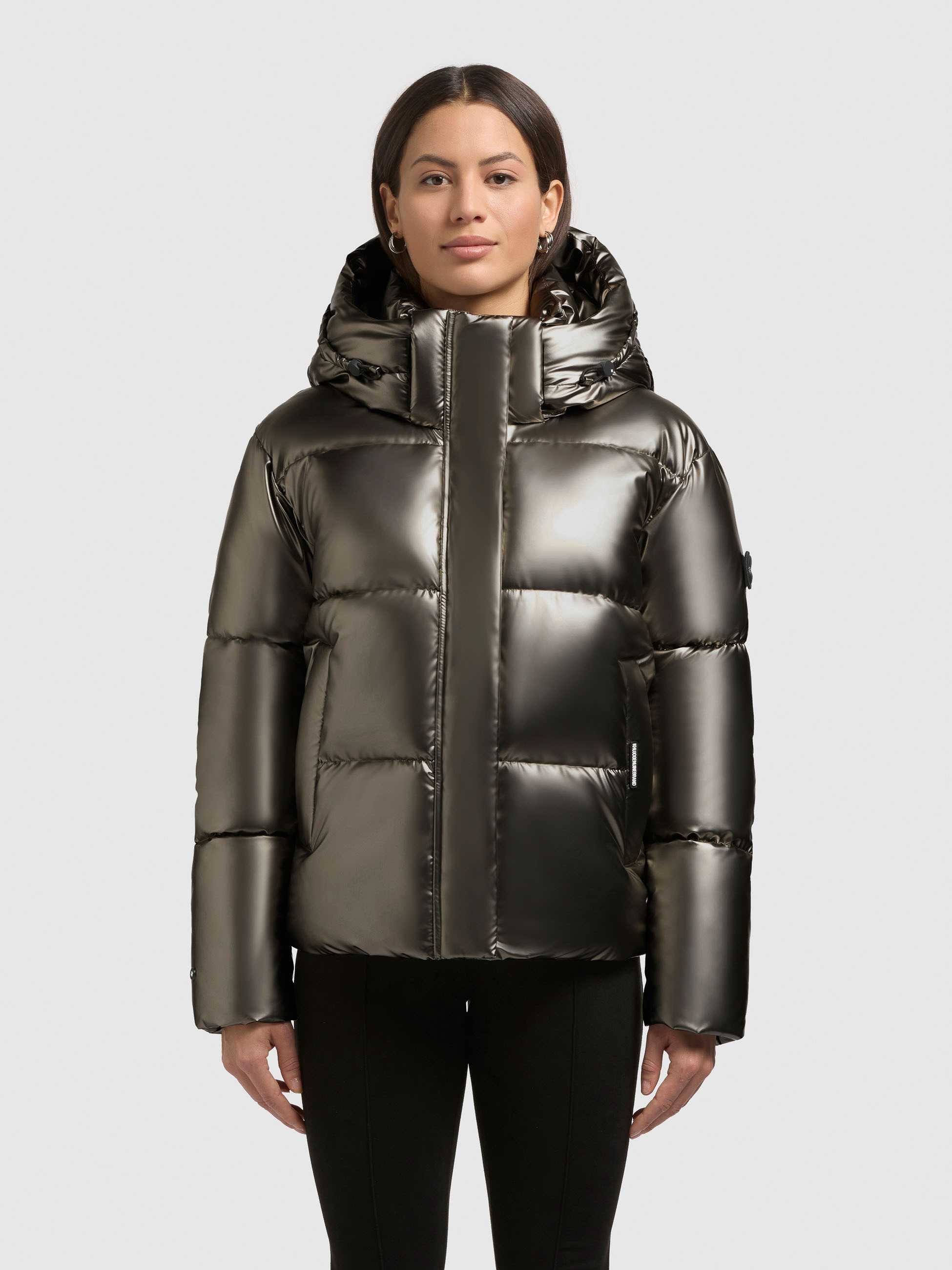 khujo Steppjacke »DEVINA2 SHINY« mit Kapuze abnehmbare Kapuze, Windschutzblende mit Magnetverschluss