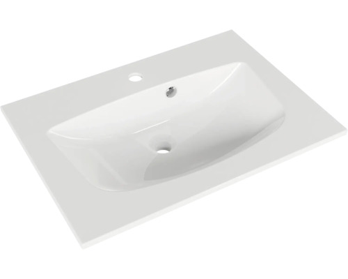 Pelipal Sunline 300 badkamermeubelset, BxHxD 67 x 49,9 x 48 cm, fronten in eikenlook, Ribbeck 2-delige badkamermeubelset met wastafel van mineraalmarmer