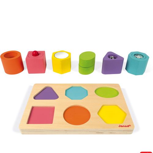 Janod puzzel vorm en geluid (6st)