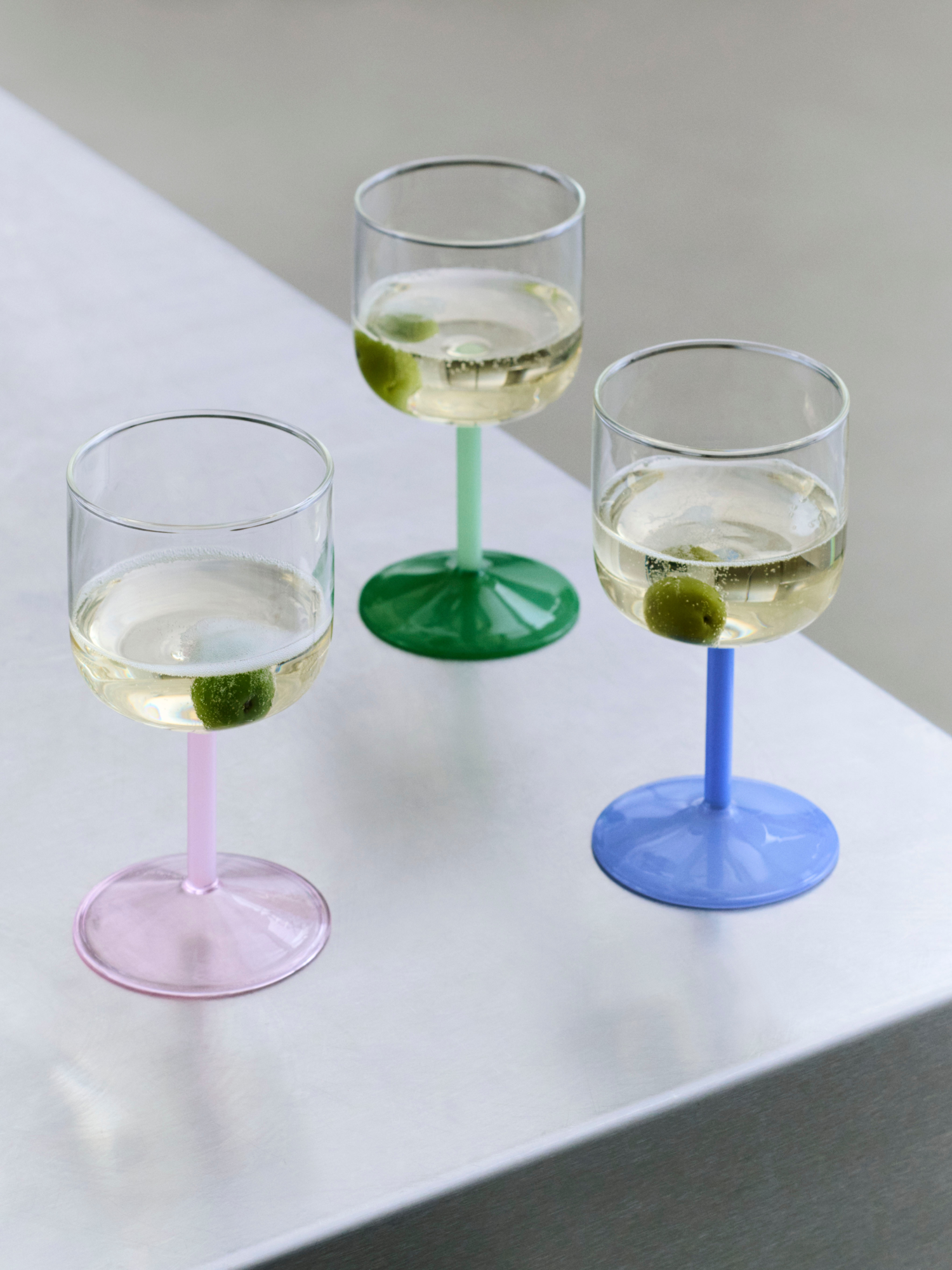 Wijnglas Tint Clear green - set van 2