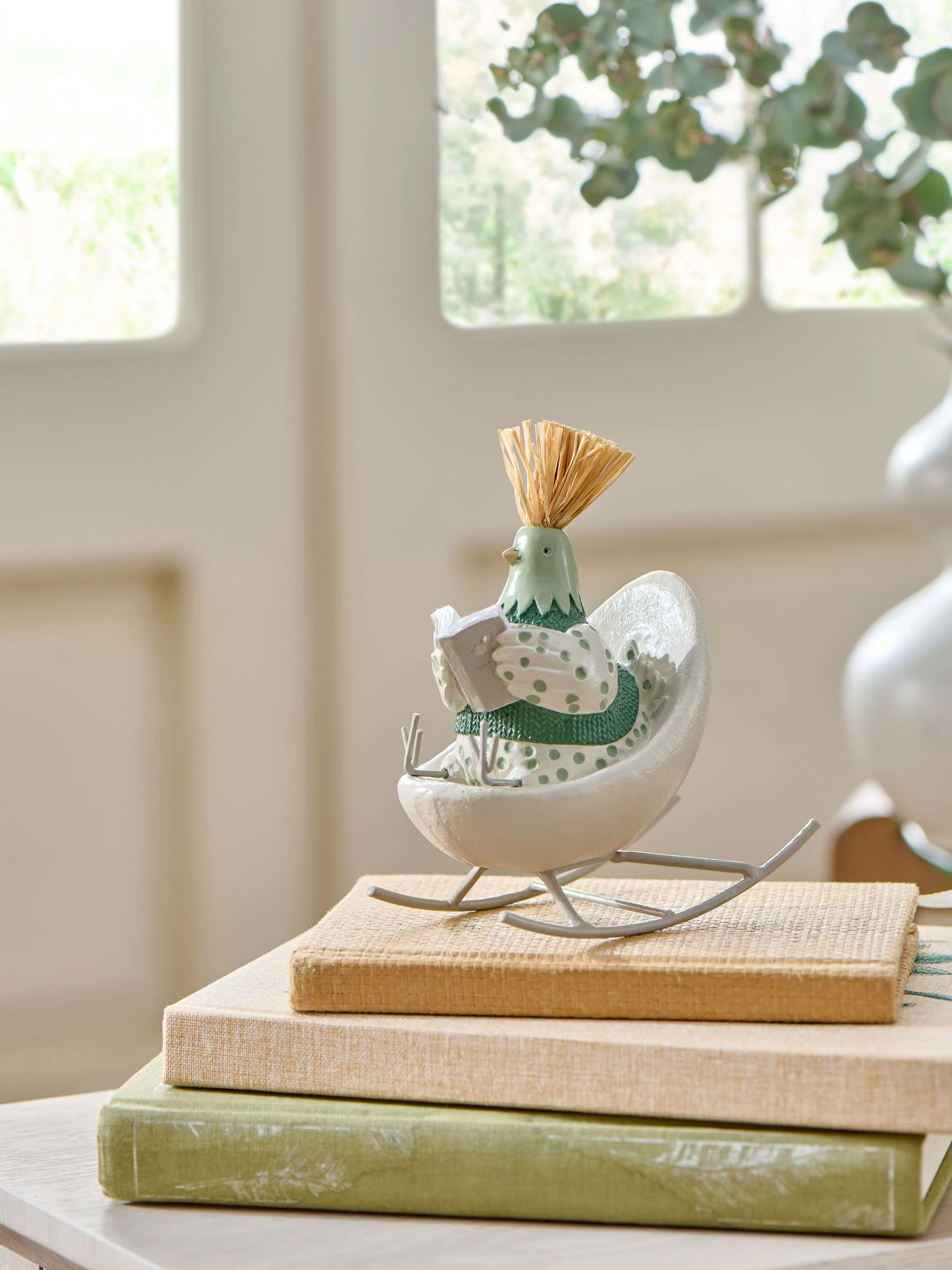 Schommelstoel kip Ornament