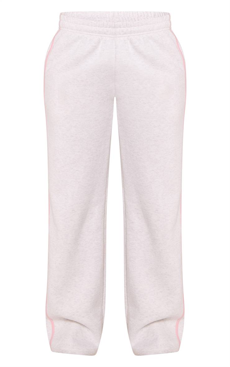 Gris Cendré Pantalon De Jogging Large À Bandes Contrastées
