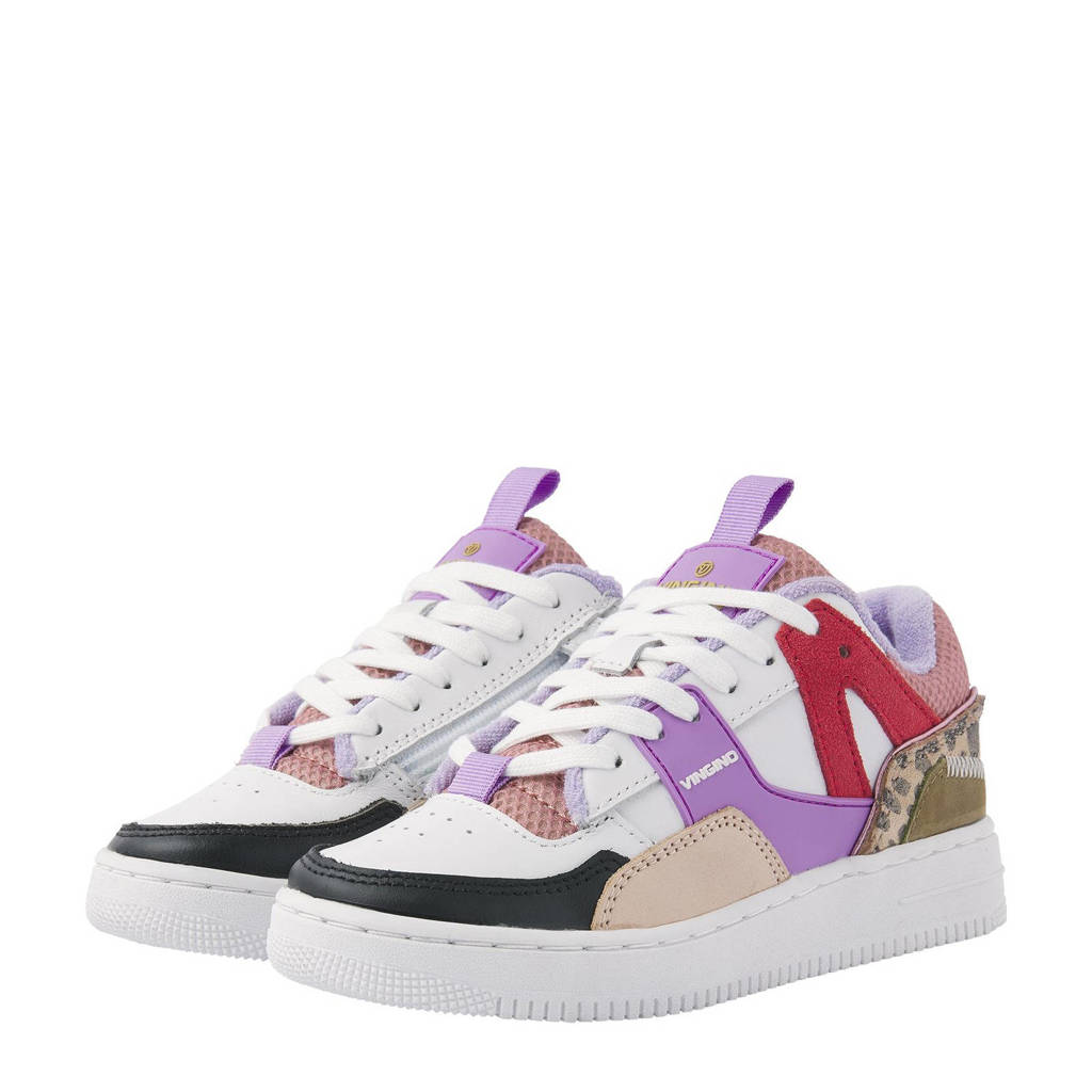 Vingino Milouleren sneakers wit/roze