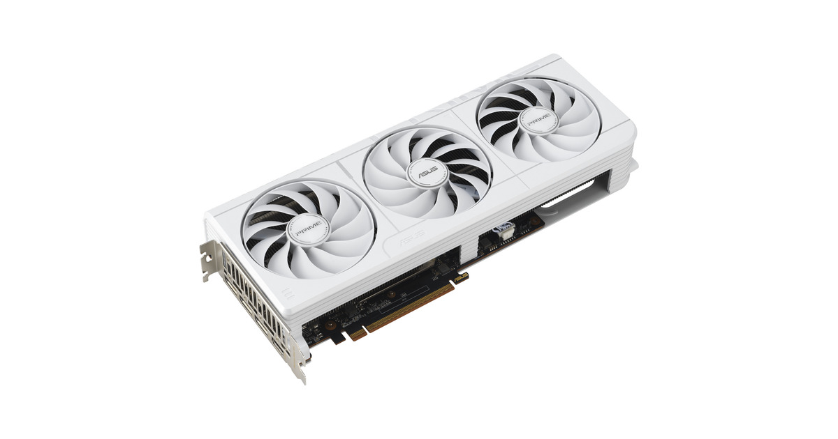 ASUSRadeon RX 9070 XT PRIME WHITE OC Edition grafische kaart  (Wit, 3x DisplayPort, 1x HDMI 2.1, RDNA4)