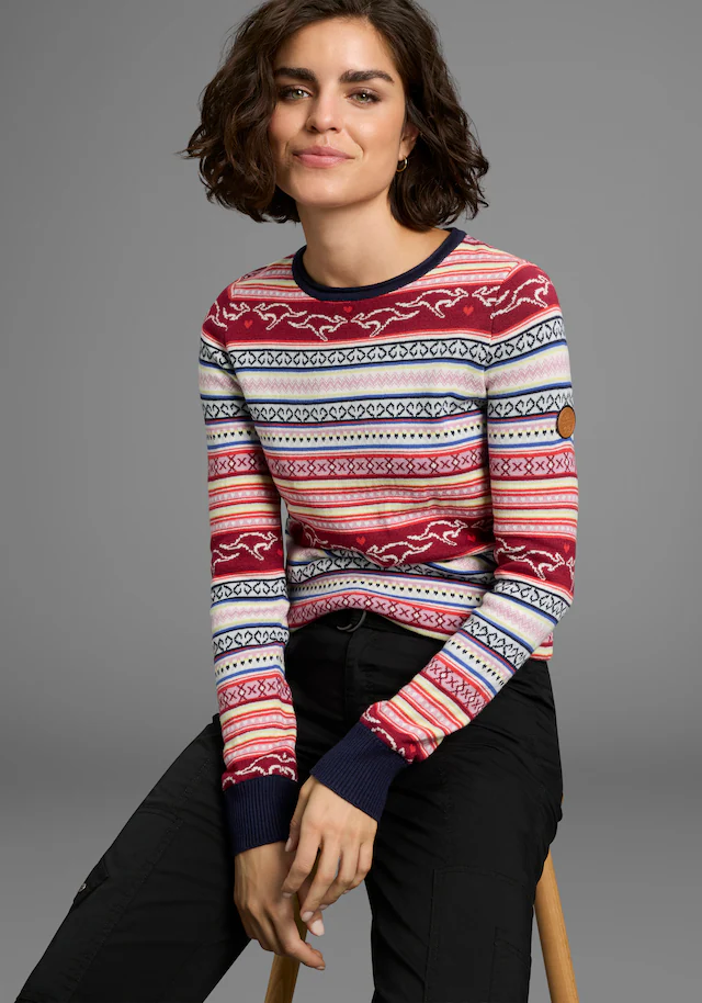 KangaROOS Norwegerpullover , im  Jaquard-Feinstrick