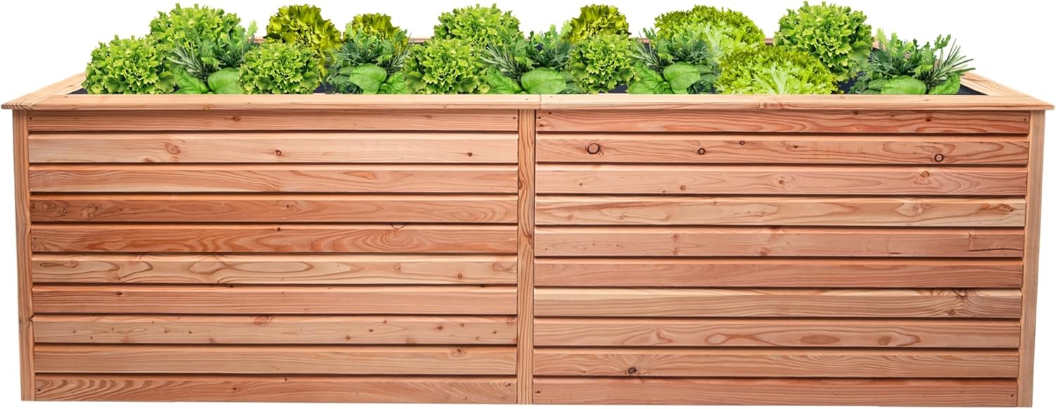 Hochbeet Rhombus XL Lärche Holz für Außen Naturbelassen Kräuterbeet Gemüsebeet Pflanzkübel