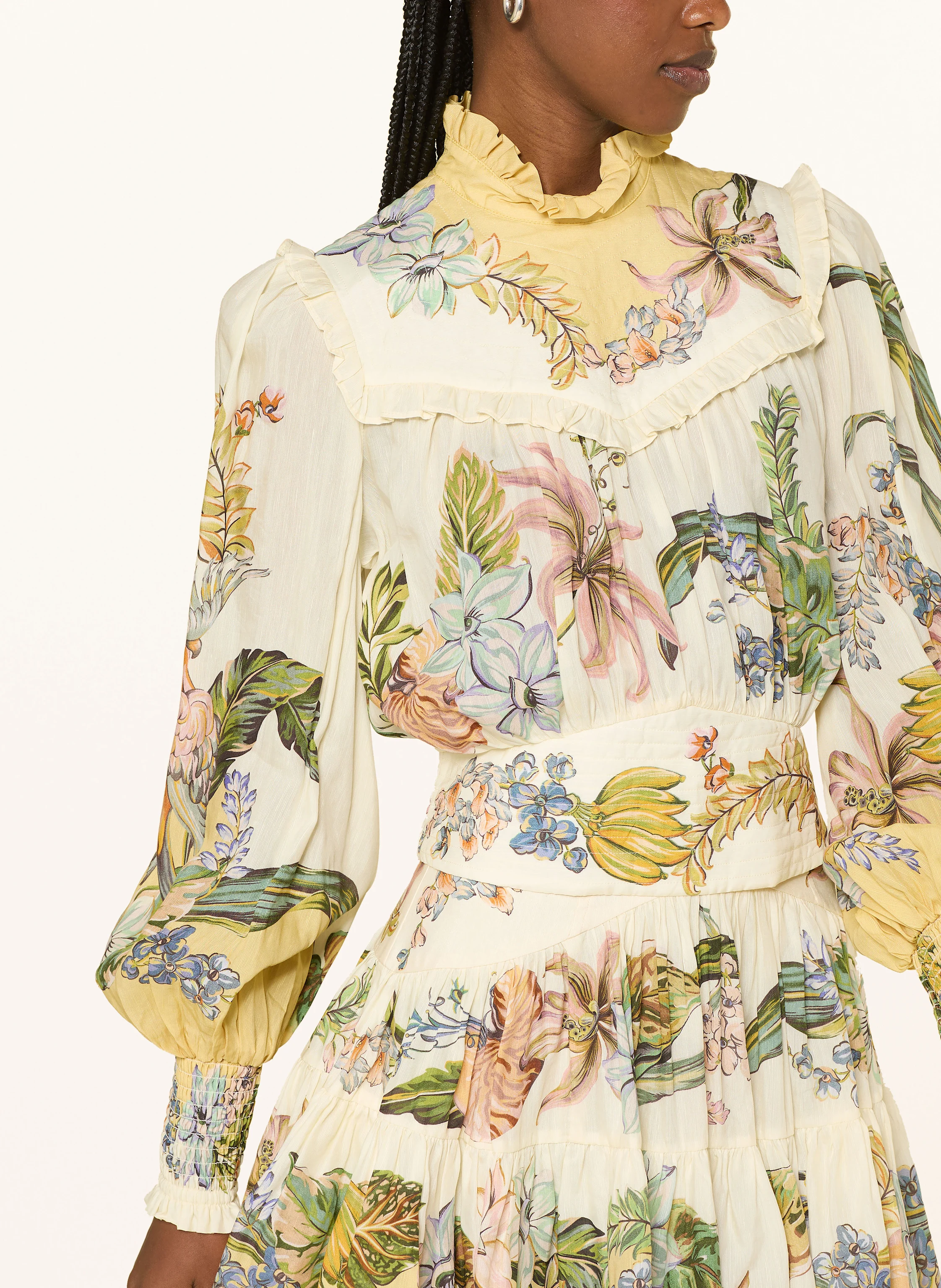 ALÉMAIS Blusenshirt OLEANDER mit Leinen