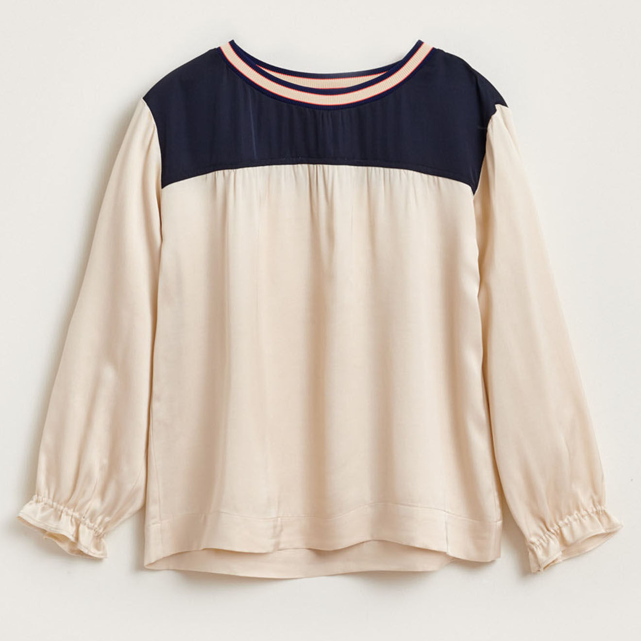 Bellerose Blouse Astrid ample et fluide beige