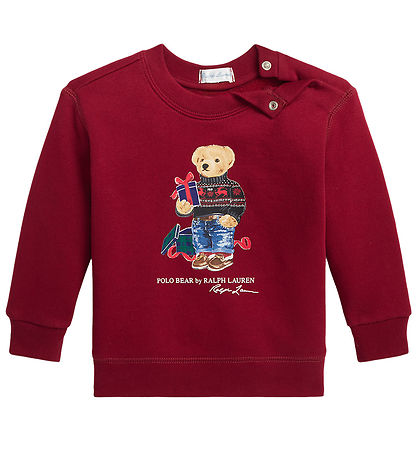 Polo Ralph Lauren Sweatshirt - Holiday - Rot m. Kuscheltier