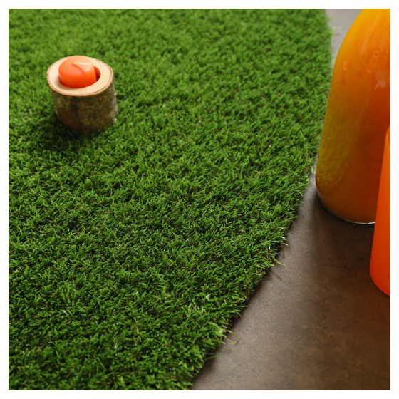 Tapis rond d'extérieur - vitalité - gazon synthétique vert - ø 120 cm