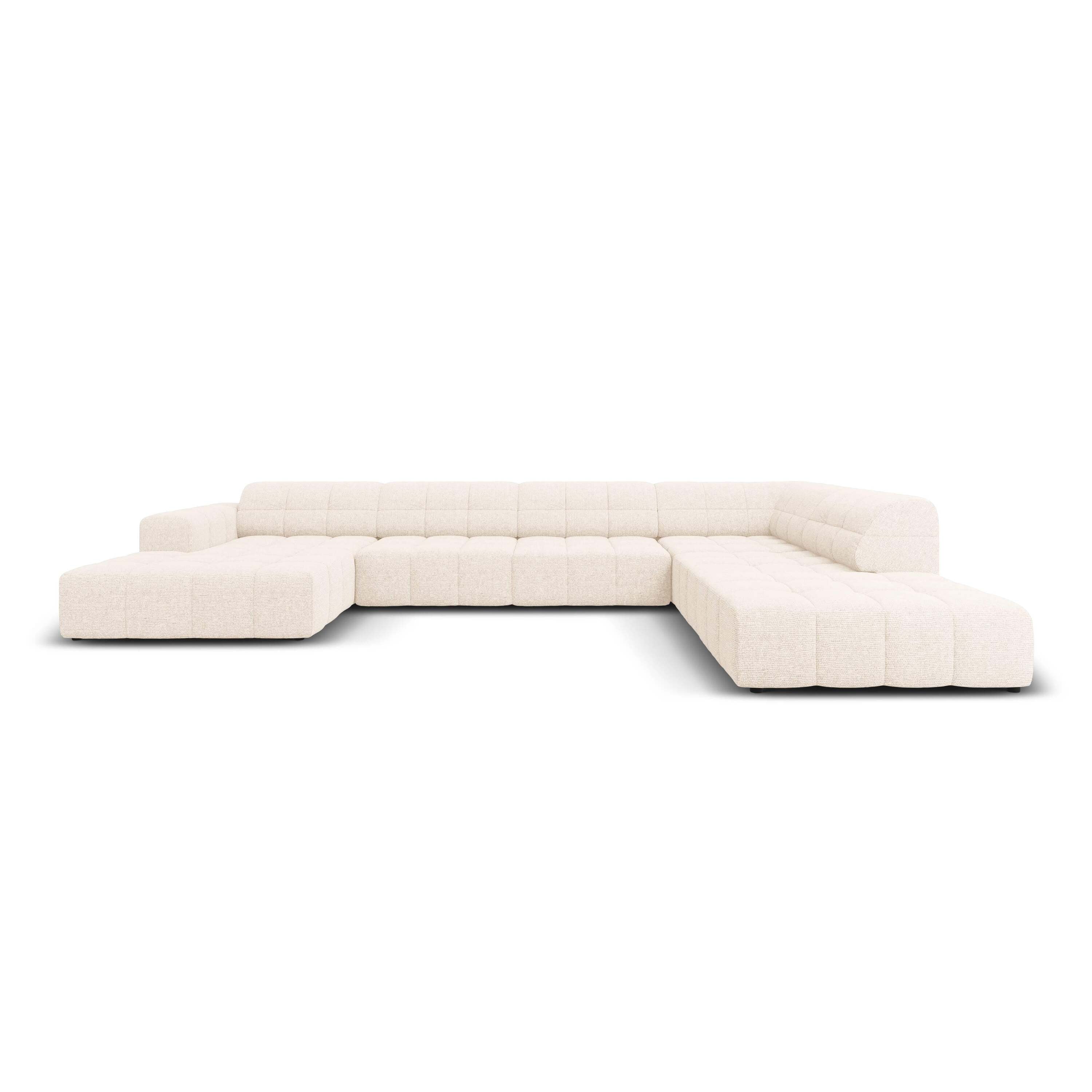 Cosmopolitan Design Chicago U-bank - Hoek Rechts - Chenille - CrÃ¨me