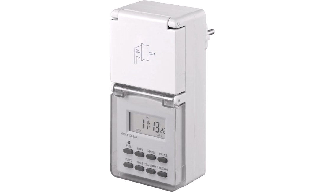 Tænd/slukur med timer digital inde/ude