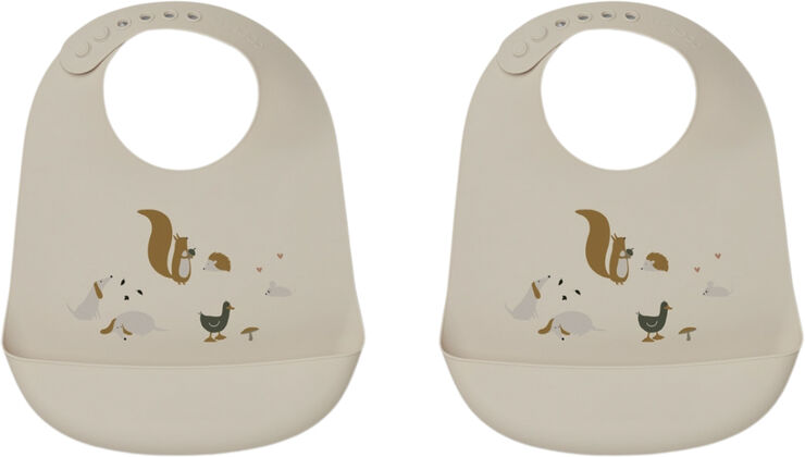 Liewood Tilda Silicone Bib 2-Pack Friendship multi mix