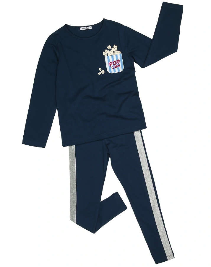 Langarmshirt POPCORN in dunkelblau