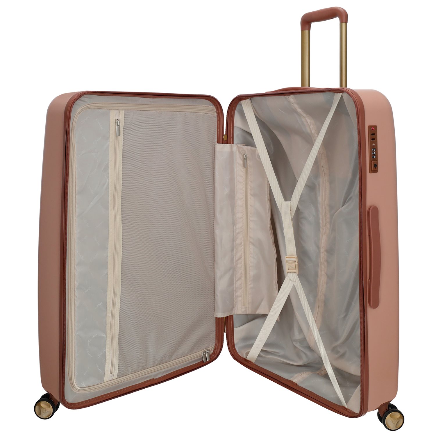 Charm London Travel Trolley L roze