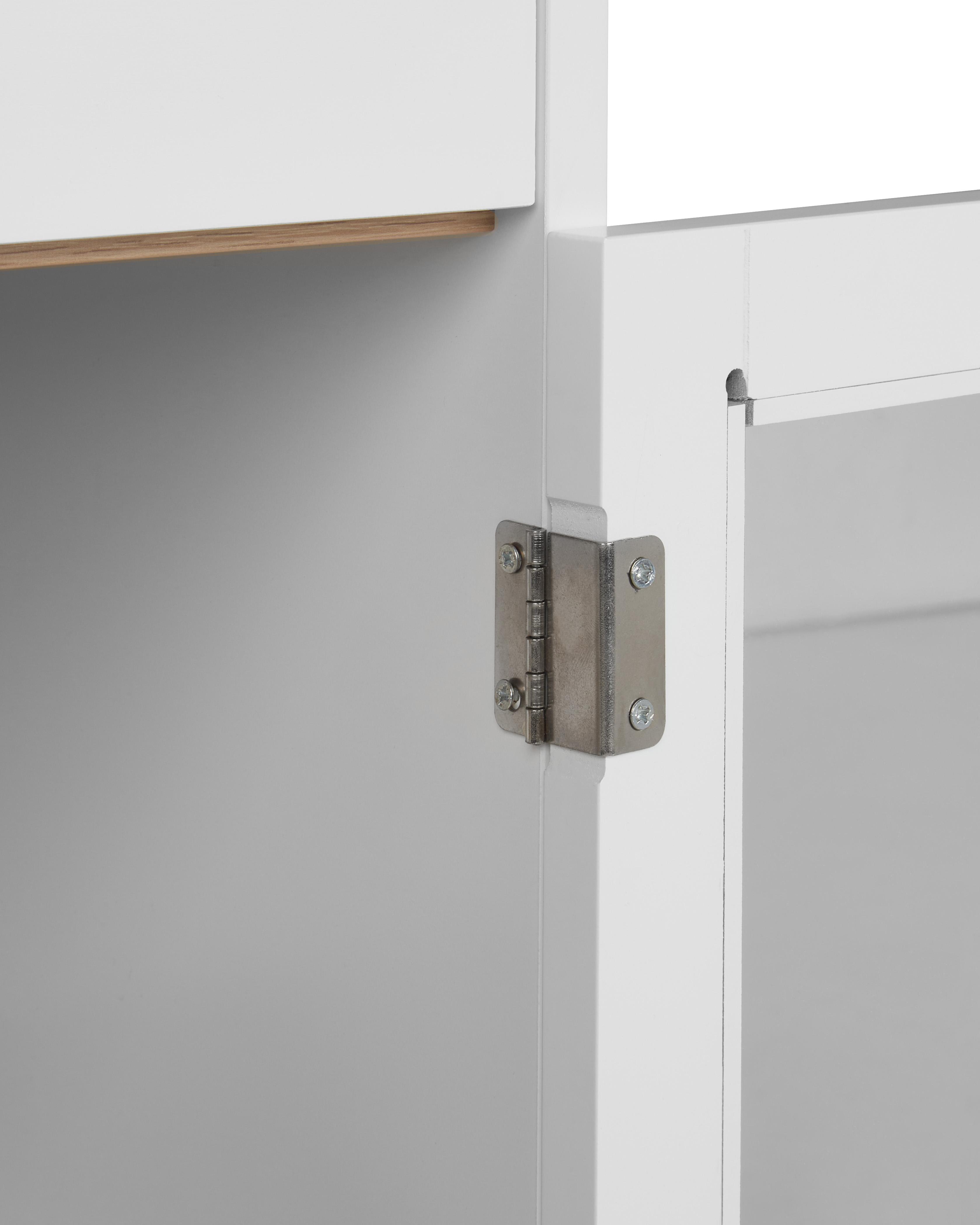 Glazen vitrinekast PARLIN 82 cm Wit
