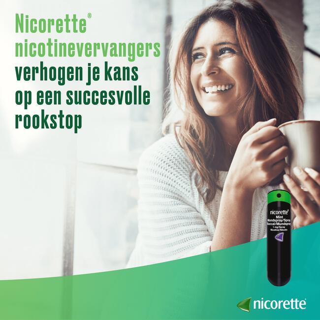 Nicorette® Mondspray – bij stoppen met roken – 13,2 ml, 1 mg nicotinez