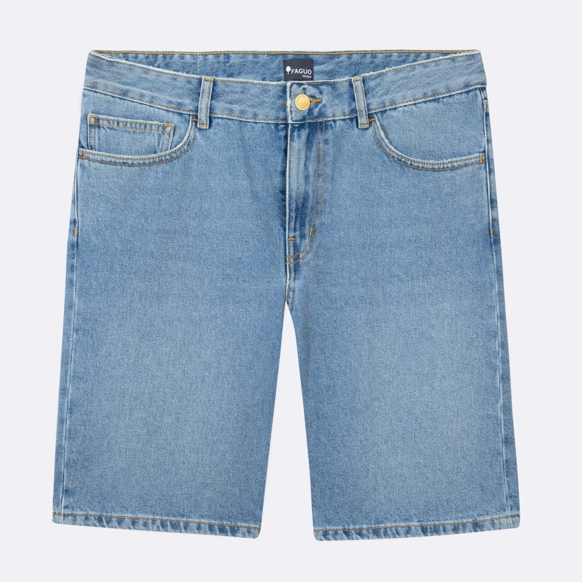 Short light blue Coton et coton reyclé - modèle short denim