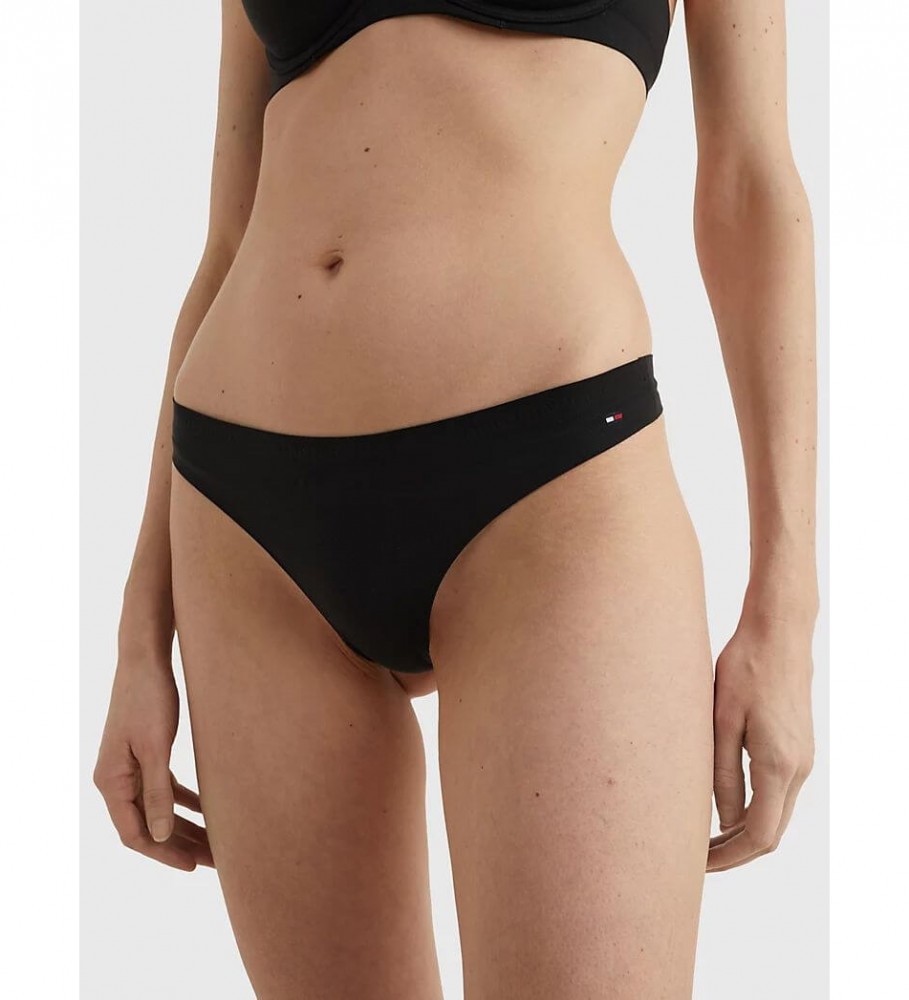 Calcinha fio dental Tommy Hilfiger Ultra Soft preta