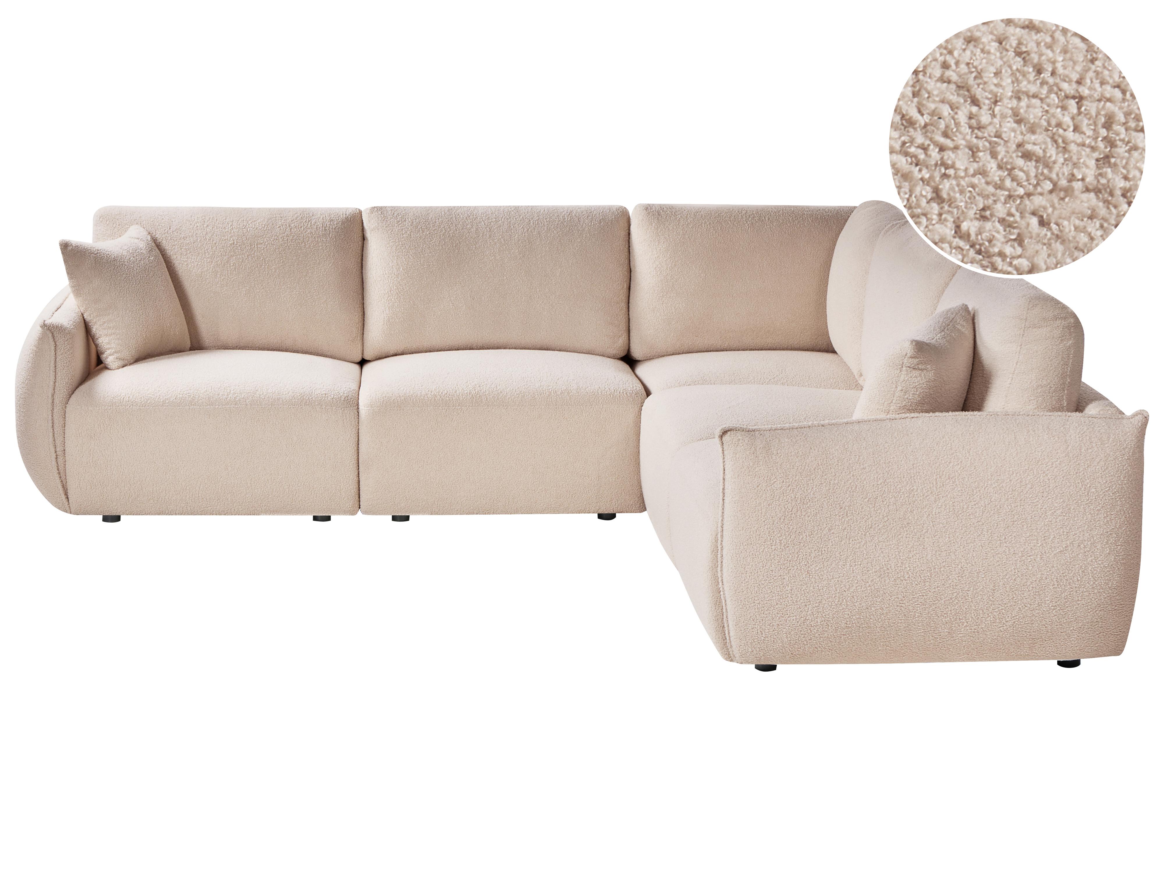 Modulaire hoekbank 5-zits MESNALI Beige linkszijdig