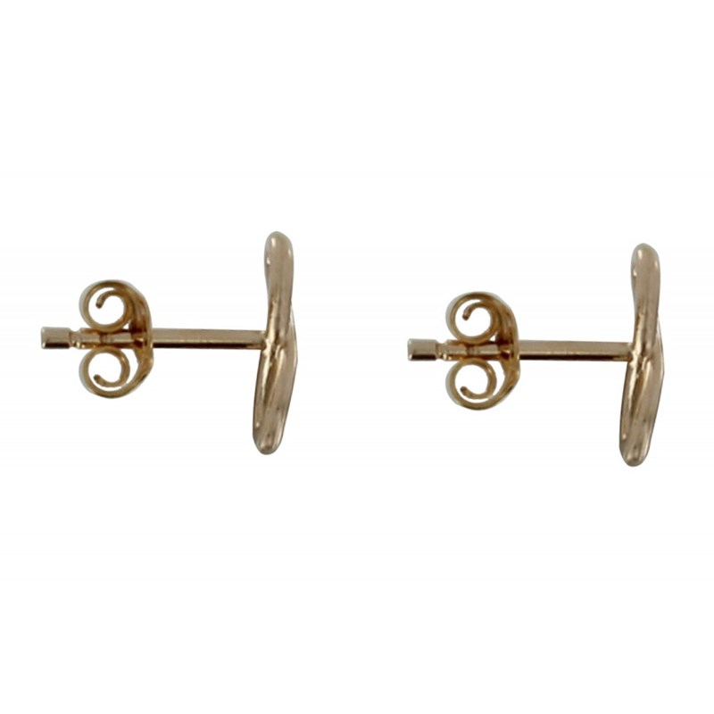 Boucles d'Oreilles Plaqué Or Puces Infini