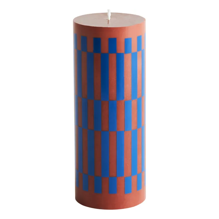 Hay Bougie Column à Carreaux | Bleu
