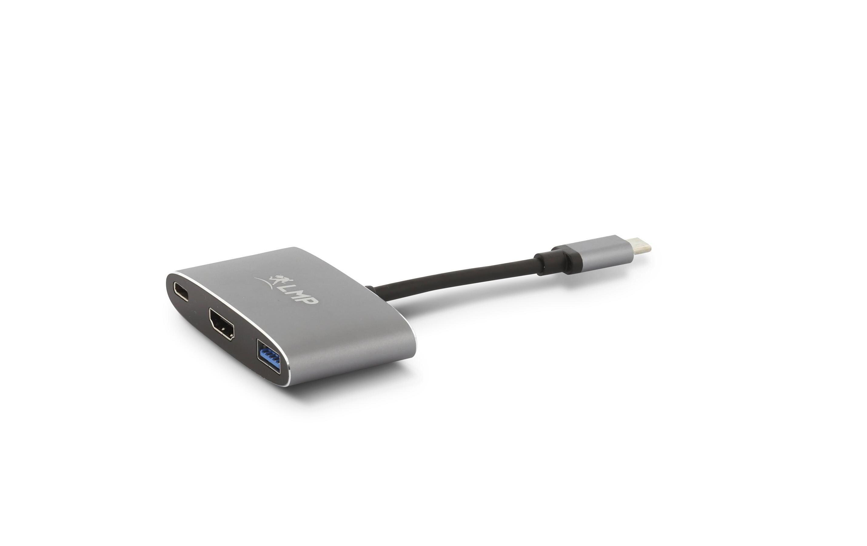Multiadapter USB-C - HDMI USB 3.0 SpacegrauSchnittstellenerweiterung für USB Typ C Geräte